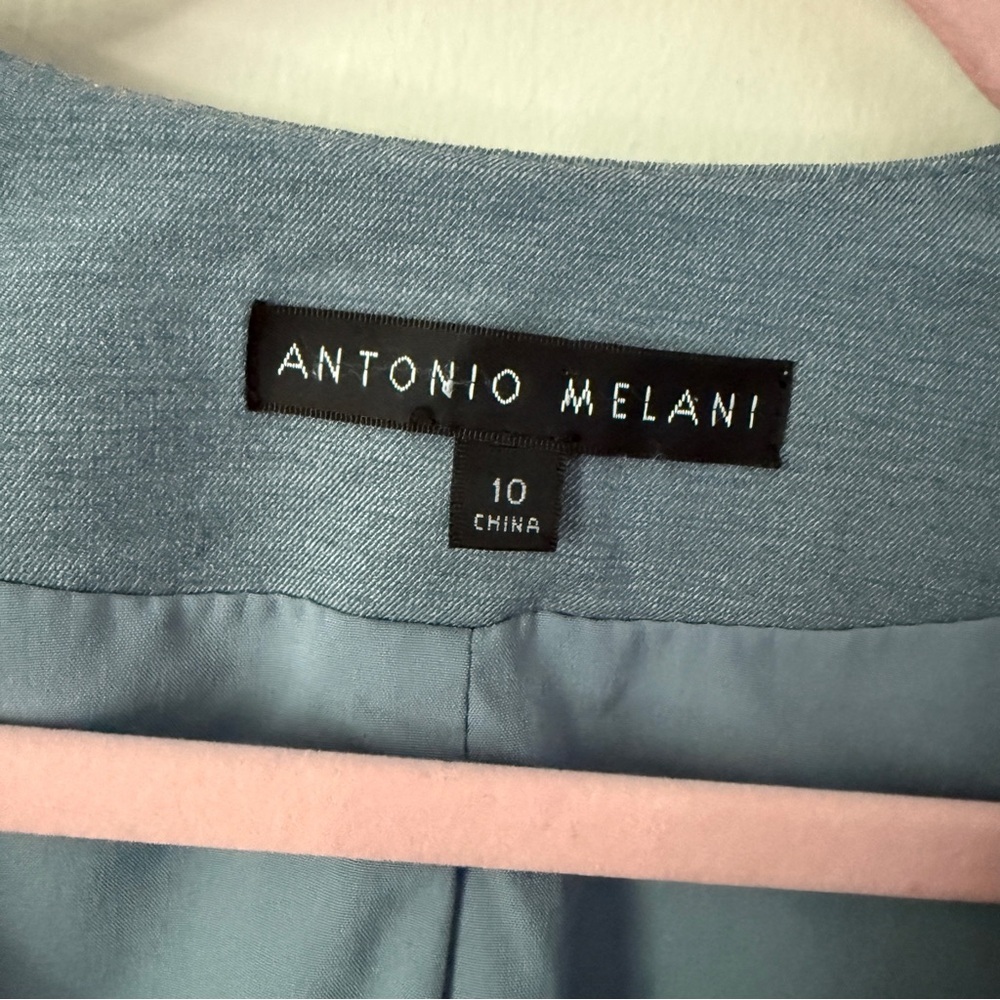 Antonio Melani Slate Blue One-Button Blazer Jacket Size 10 - Picture 11 of 11